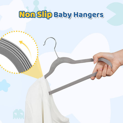 Smartor Premium kids hangers with 360 degree swivel hook for easy closet access.
