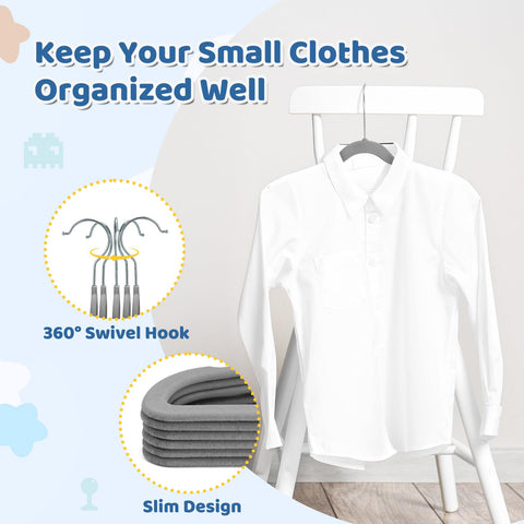 Smartor Premium kids hangers lightweight design for easy daily use.