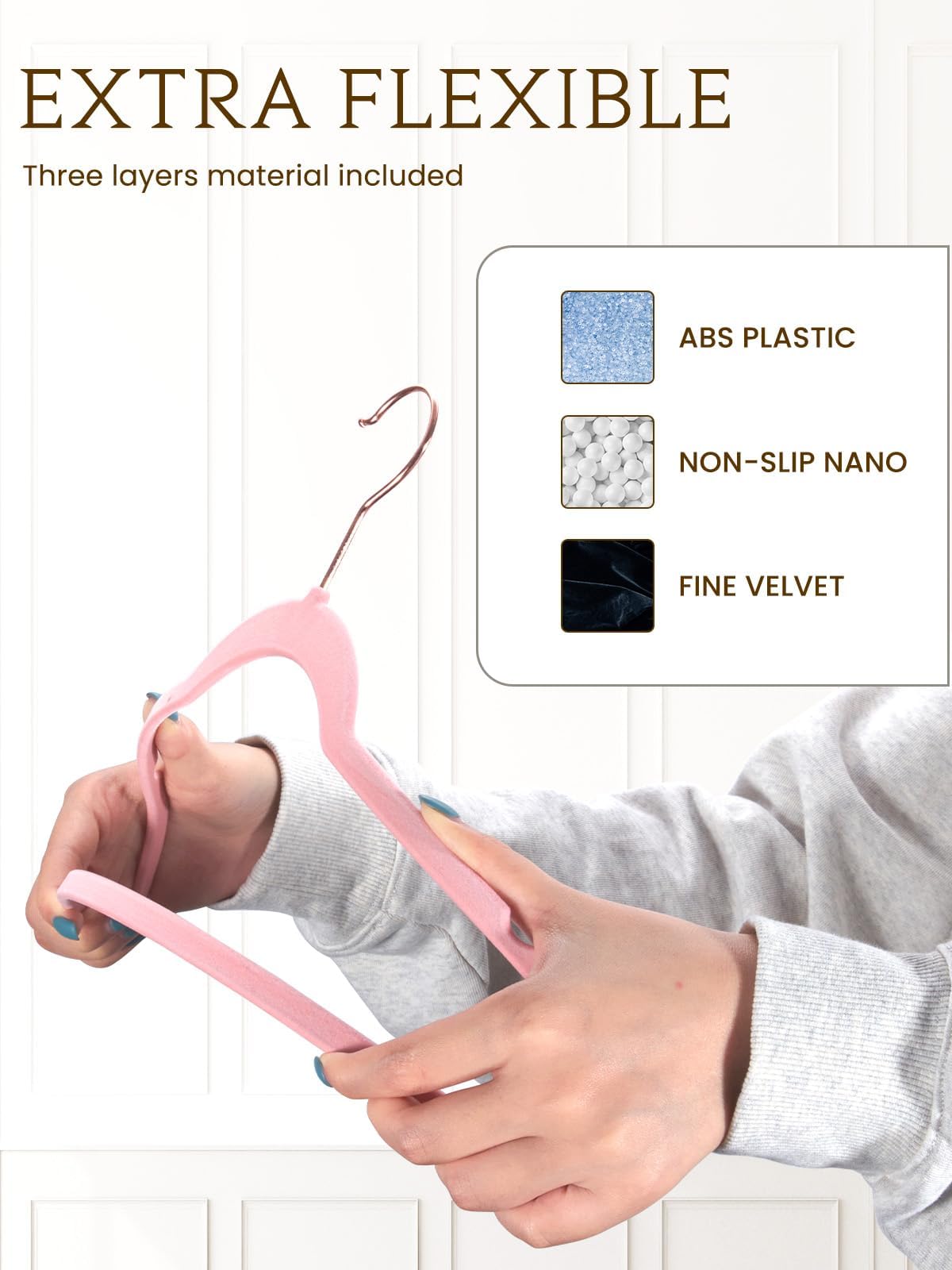 Smartor slim space-saving hangers maximizing closet space without bulk