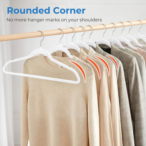 Smartor closet setup with velvet hangers maximizing space.