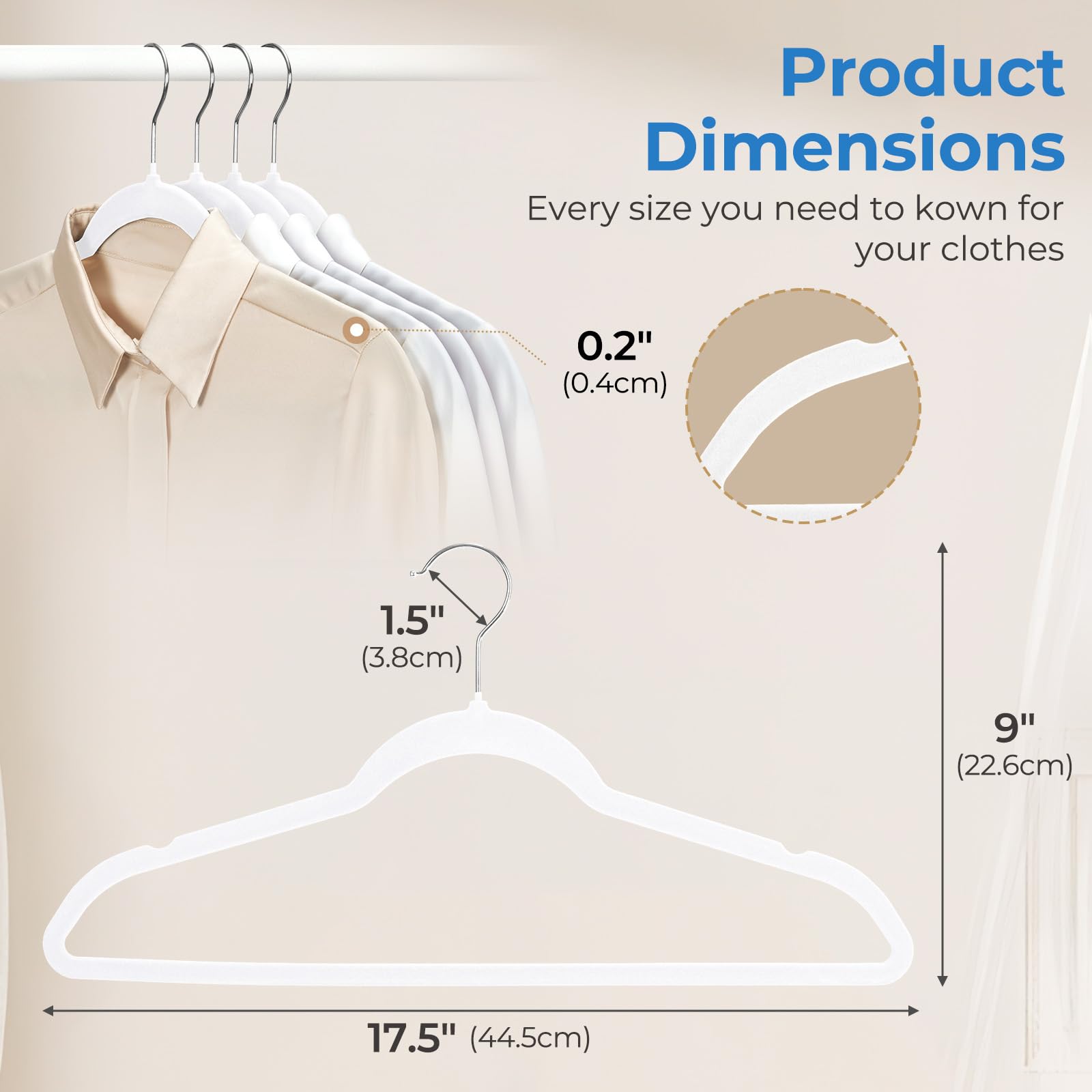 Rust-proof hook and sturdy construction in Smartor hangers.