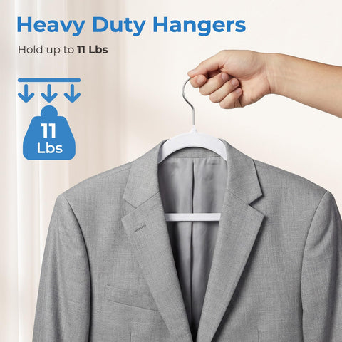 Shoulder design on Smartor hangers supports garment shape for fabrics.