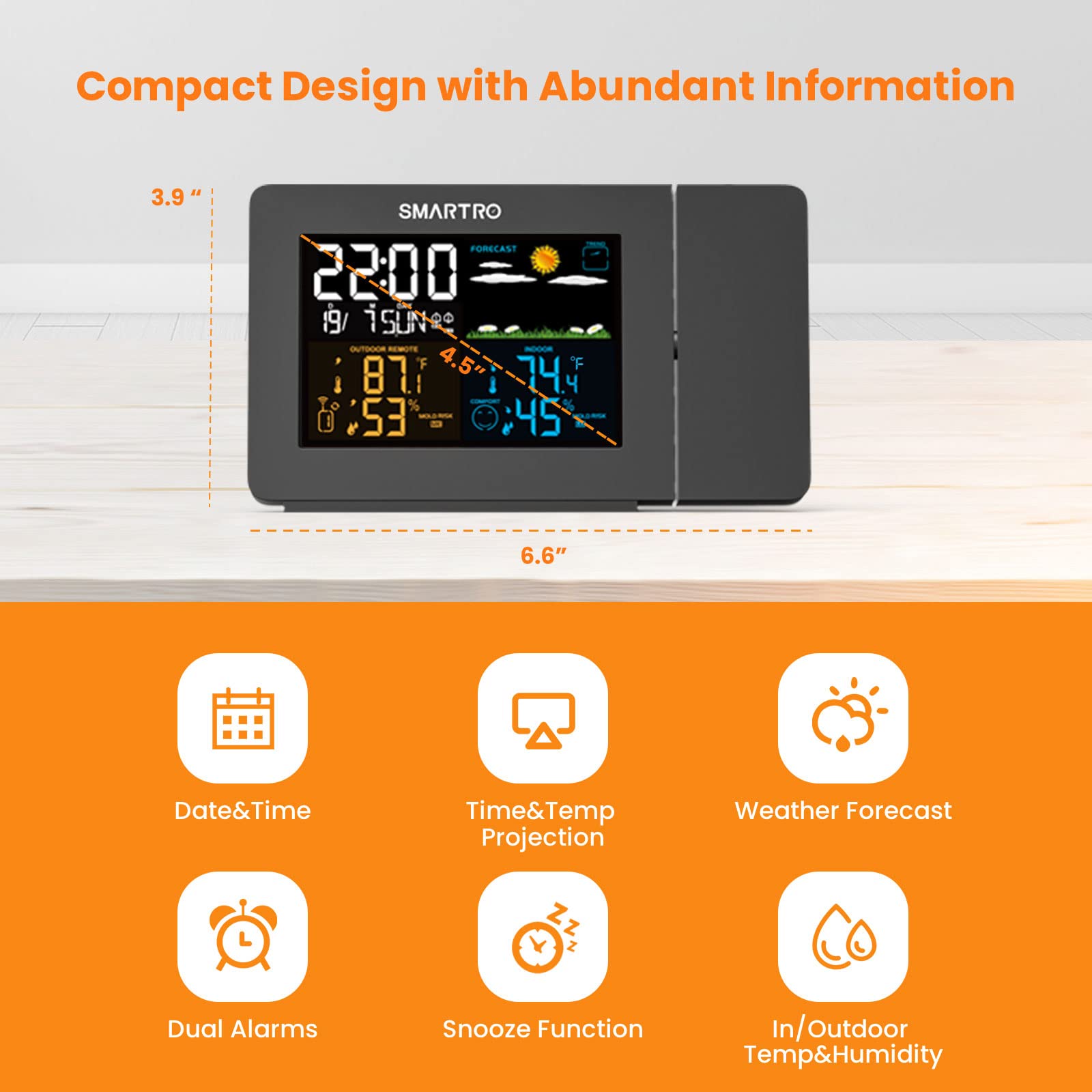 SMARTRO SC91 indoor-outdoor thermometer gauge provides real-time conditions for comfortable living