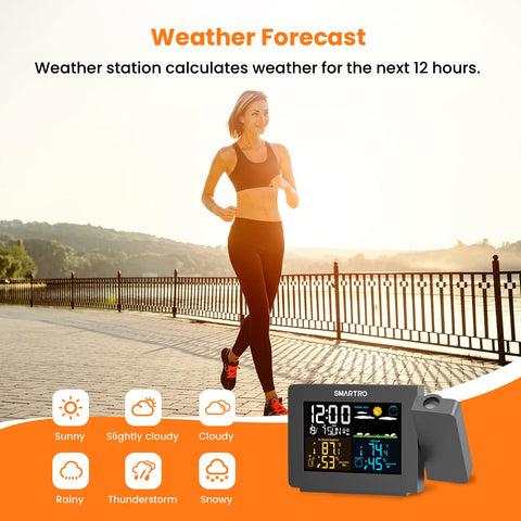 SMARTRO SC91 weather trend barometer display helps plan your day