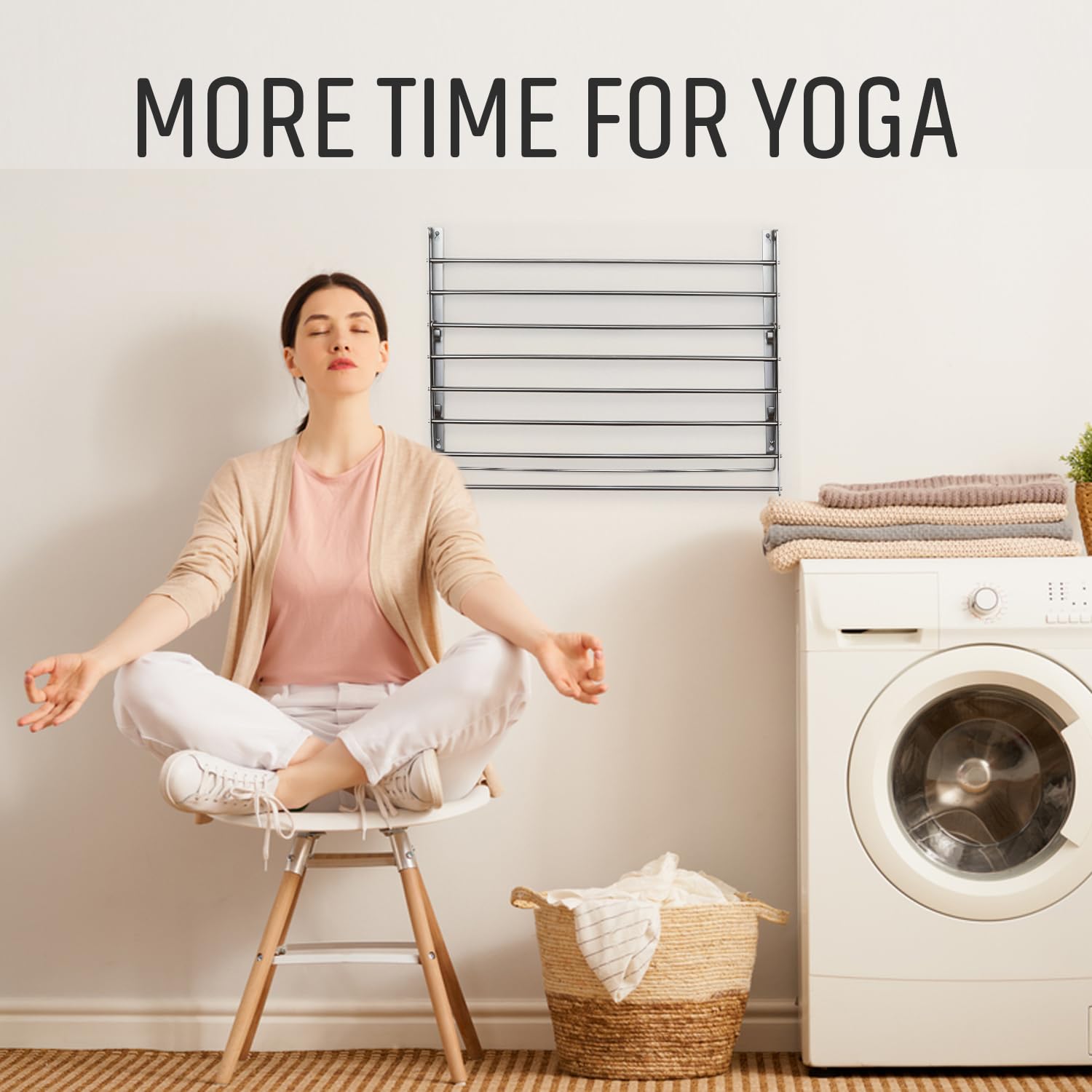 Smartsome drying rack supports up to 60 lb for towels and garments