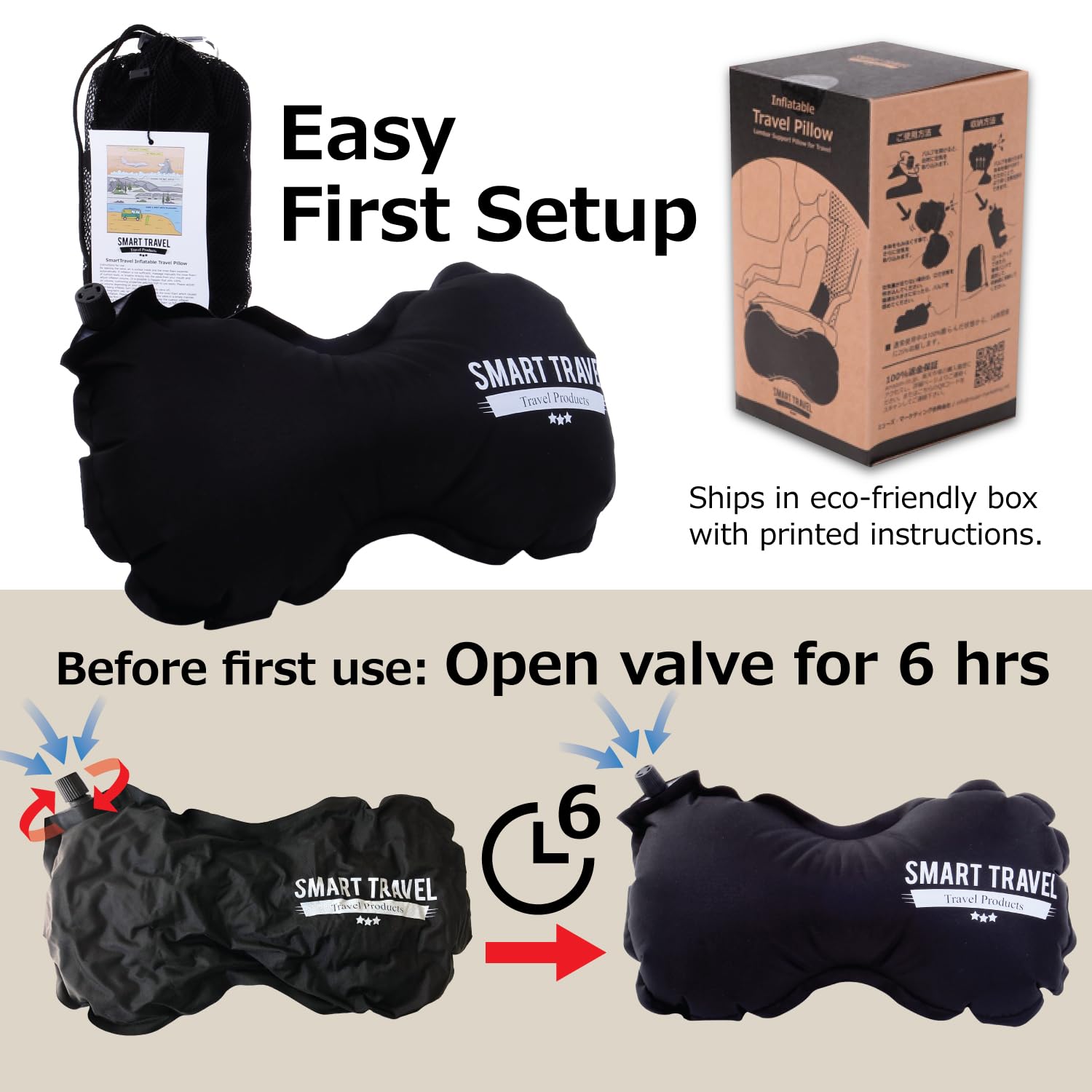 SmartTravel premium materials offer comfortable, durable back support.