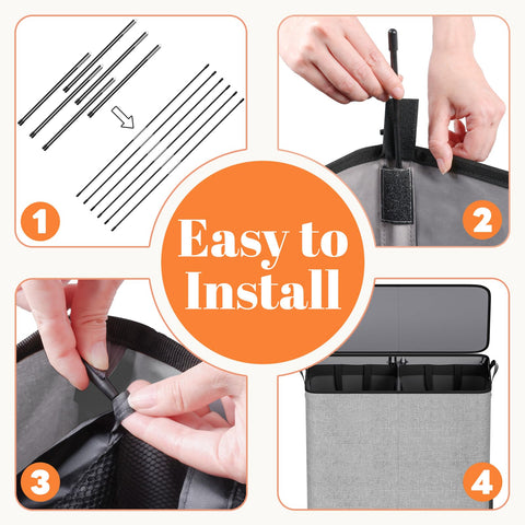 SmartTrends hamper side pocket adds convenient storage.