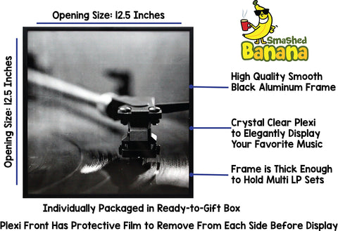 Smashed Banana frame plexi-front close-up showing clear vinyl protection.