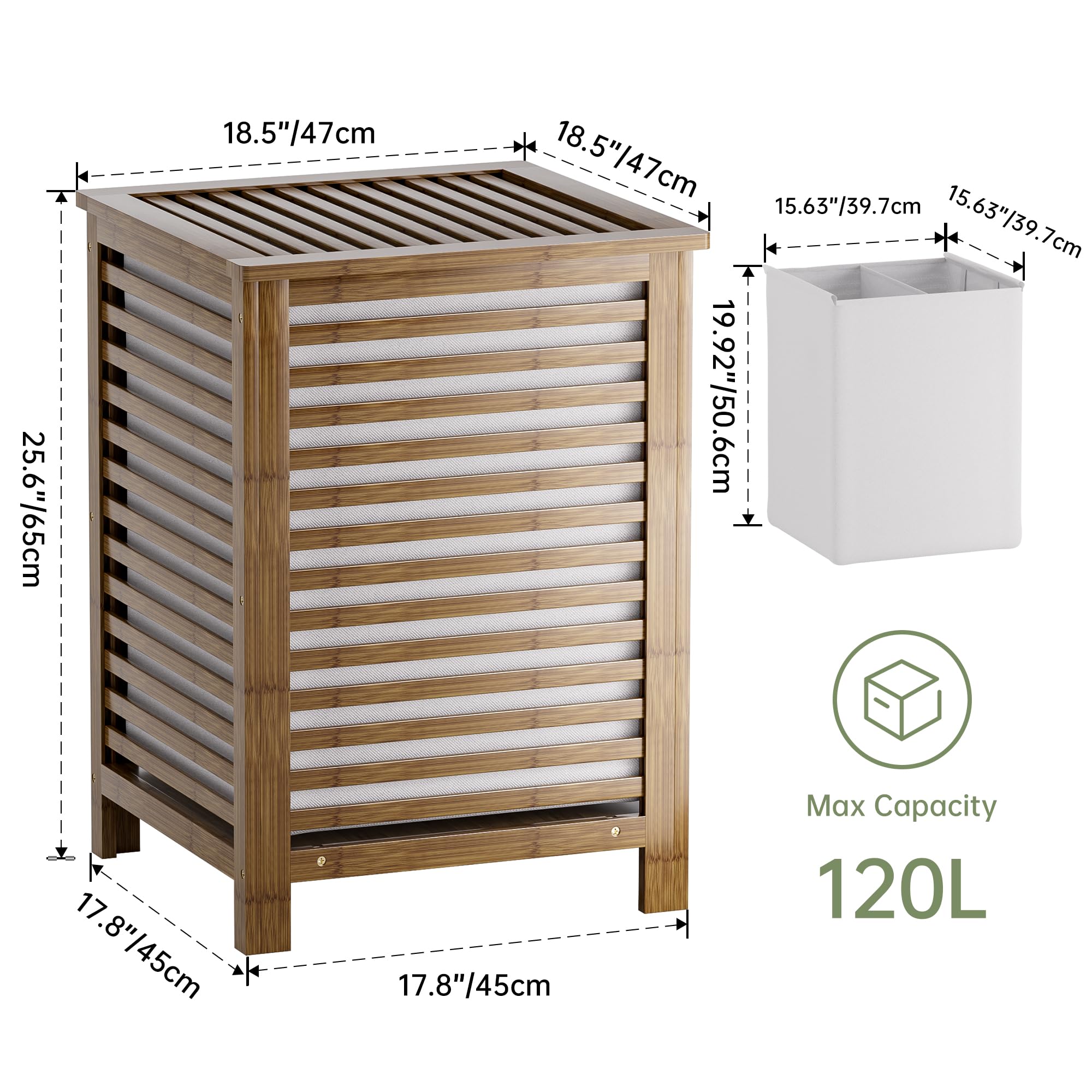 SMIBUY bamboo construction with lacquer finish delivers a durable, elegant look.