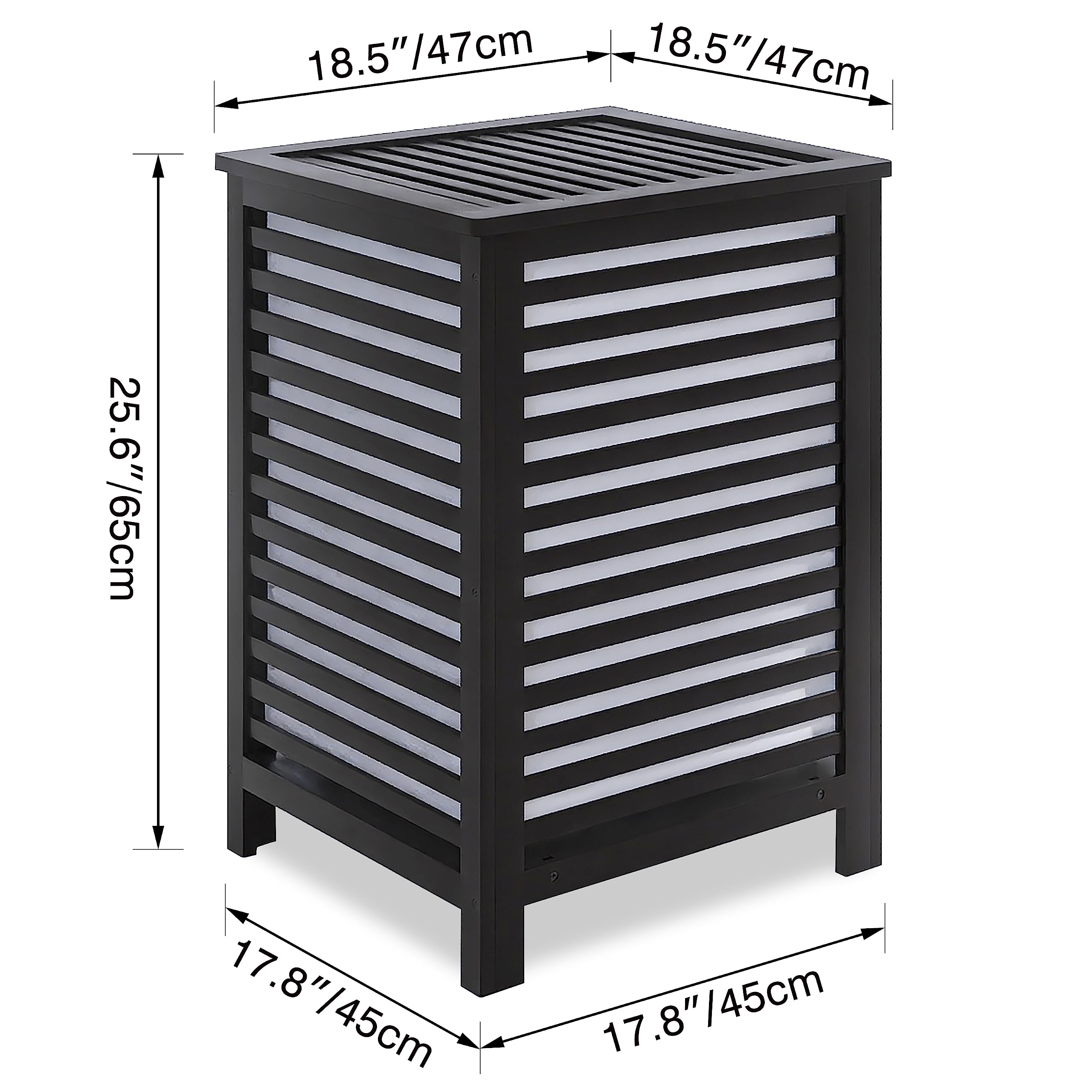 SMIBUY two-compartment hamper with removable liner for easy loading