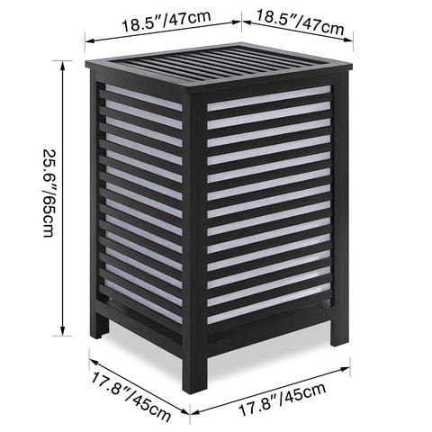 SMIBUY two-compartment hamper with removable liner for easy loading