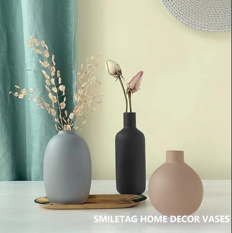Smiletag ceramic vases with matte finish complement minimalist decor