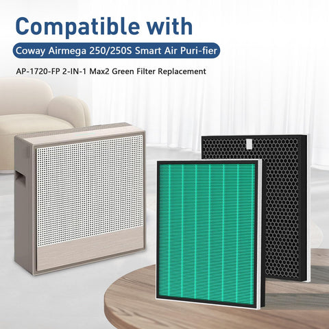 AP-1720-FP compatible filter replacement for Coway Airmega maintenance.