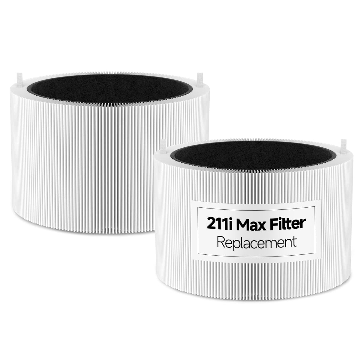 Smilyan Blue Pure 211i Max filter front view, two-pack replacement for Blueair.