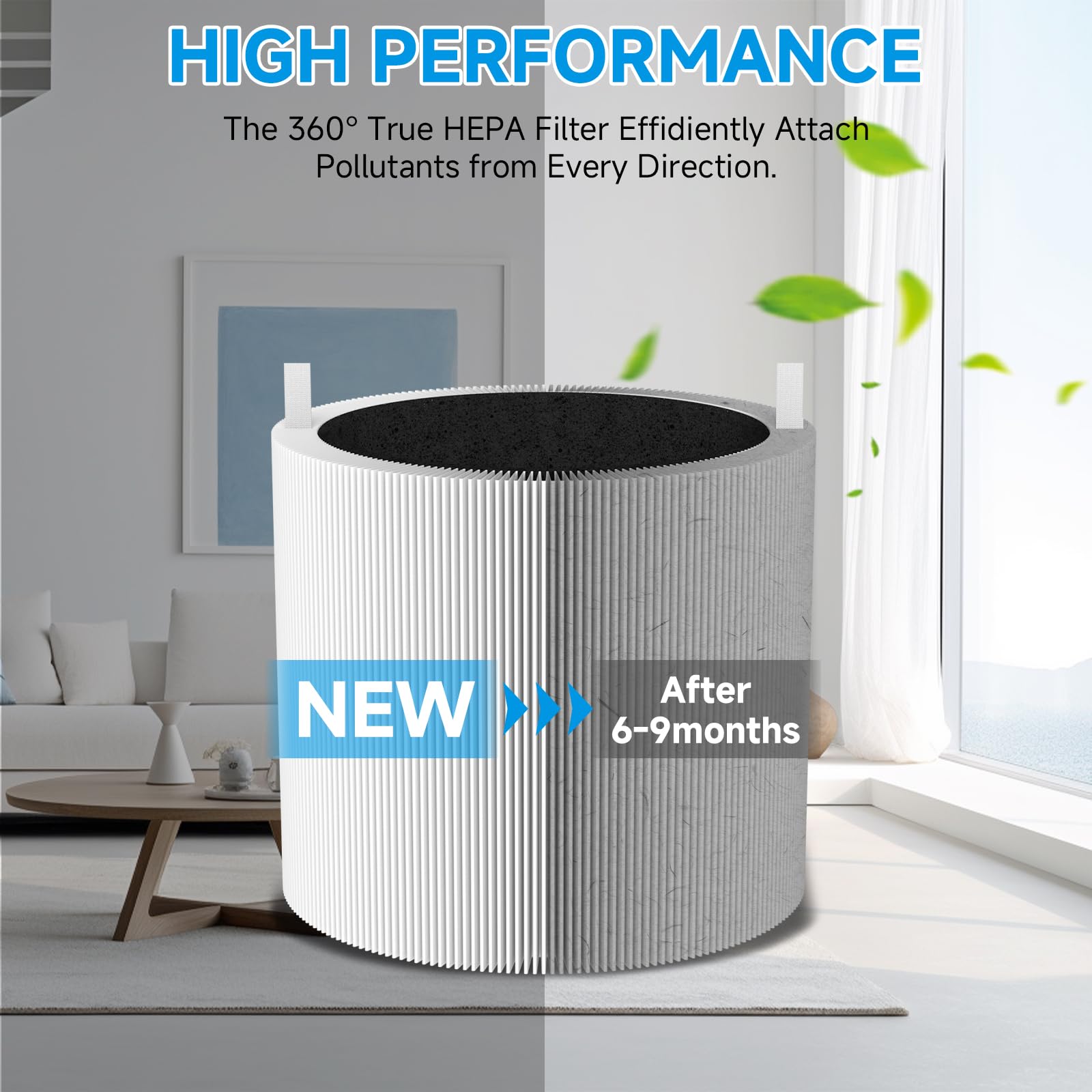 Two-pack packaging shown for cost-efficient replacement in homes