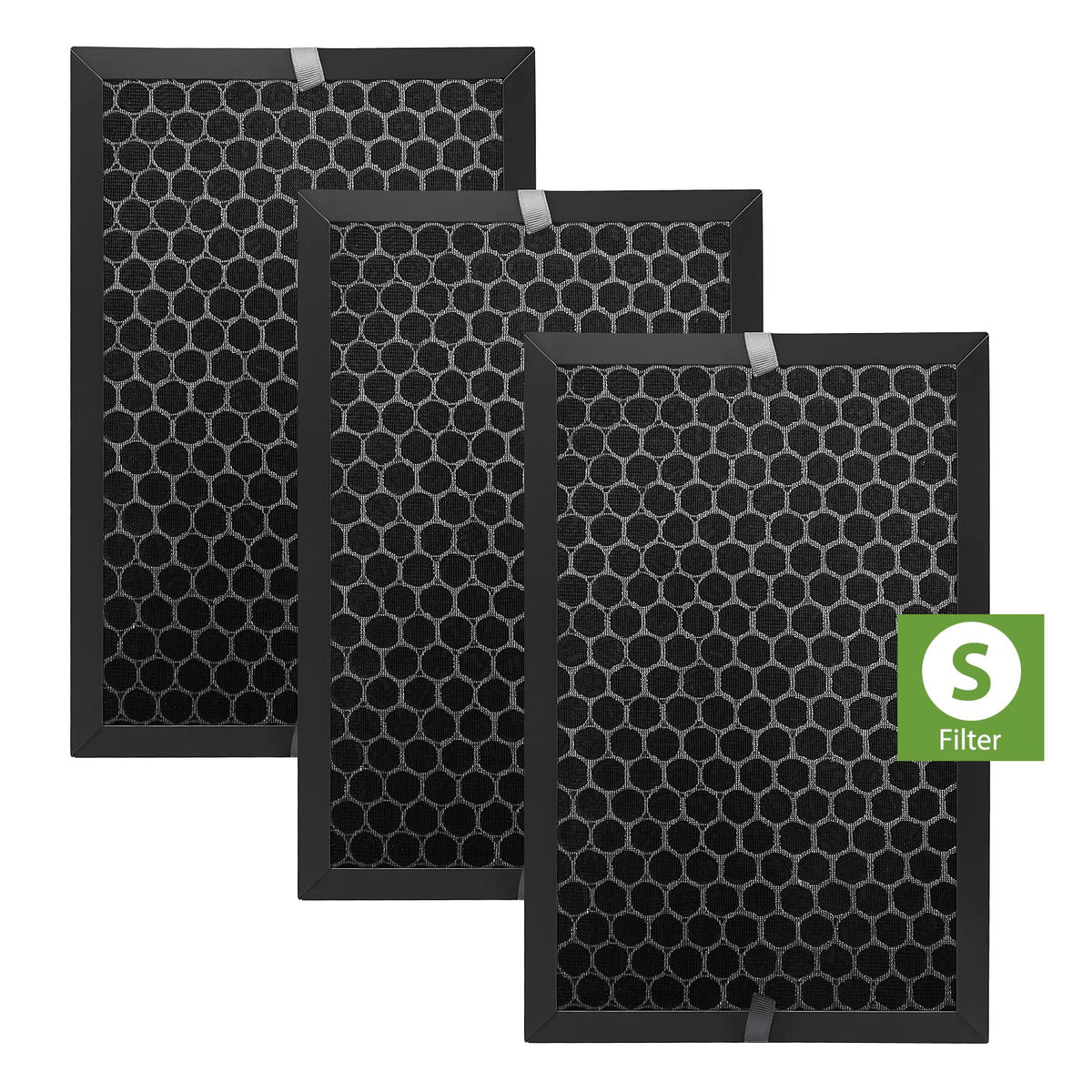 Smilyan HRFSC1 filter S front view highlighting carbon layer for odor reduction