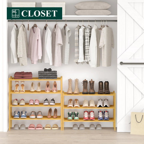 Flat-panel shelf detail holds high heels and small items