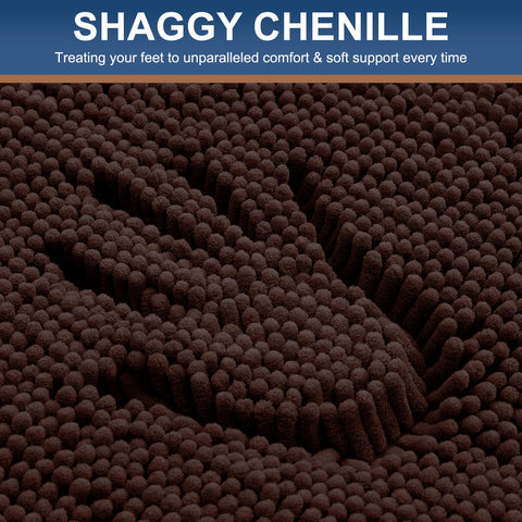 Non-slip backing on Smiry bath rug with mesh PVC grip