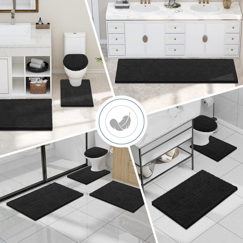 Smiry 2pc set fits tub shower and floor spaces beautifully
