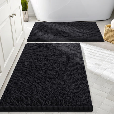 Smiry 2pc bathroom rug set soft texture for plush comfort after shower