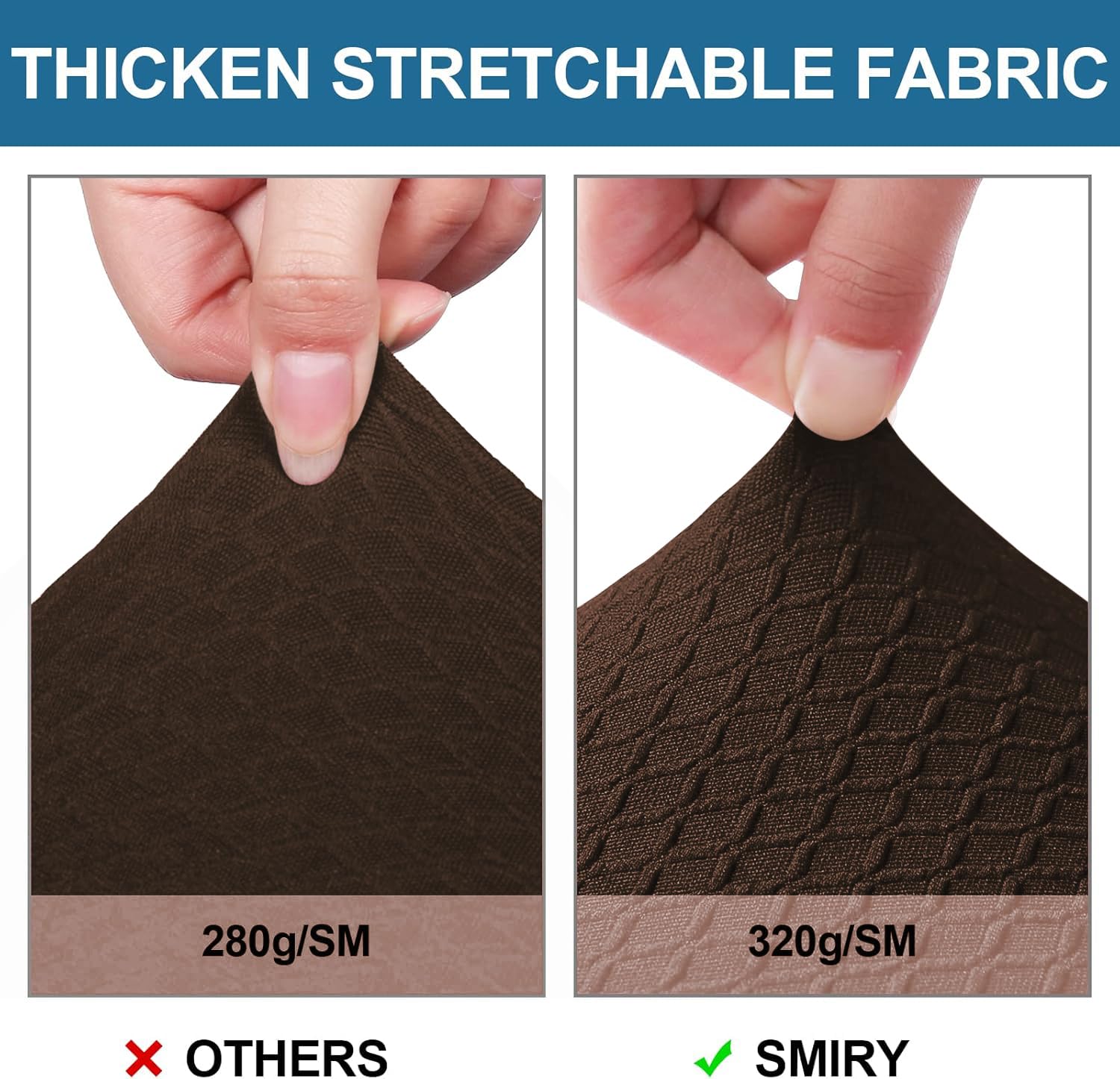 Smiry brown dining chair slipcover colors coordinate with furniture.