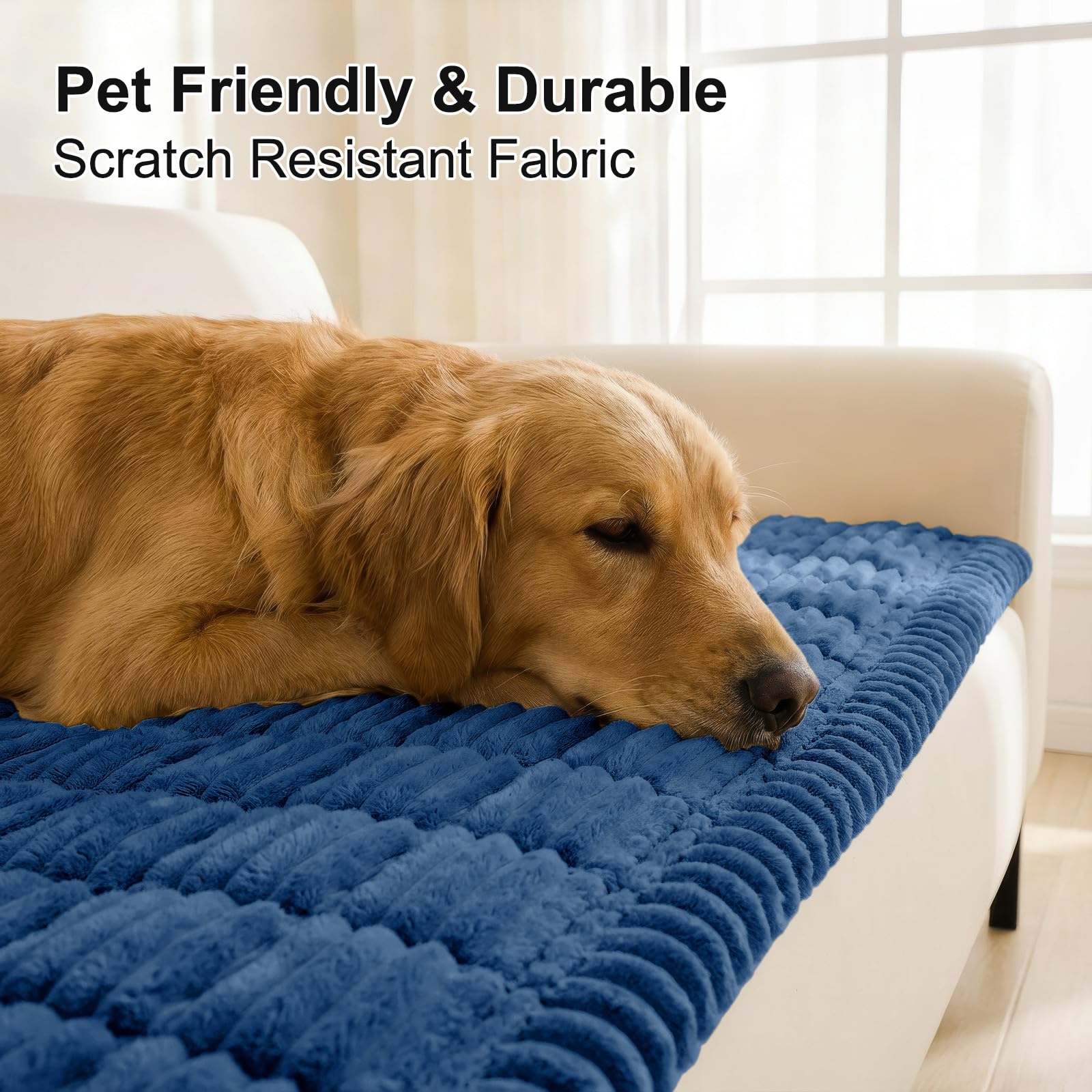 Smiry couch cover three-cushion sofa provides full coverage and protection