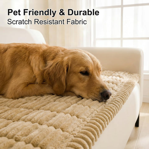 Smiry couch cover shows soft, cozy material for pet comfort.