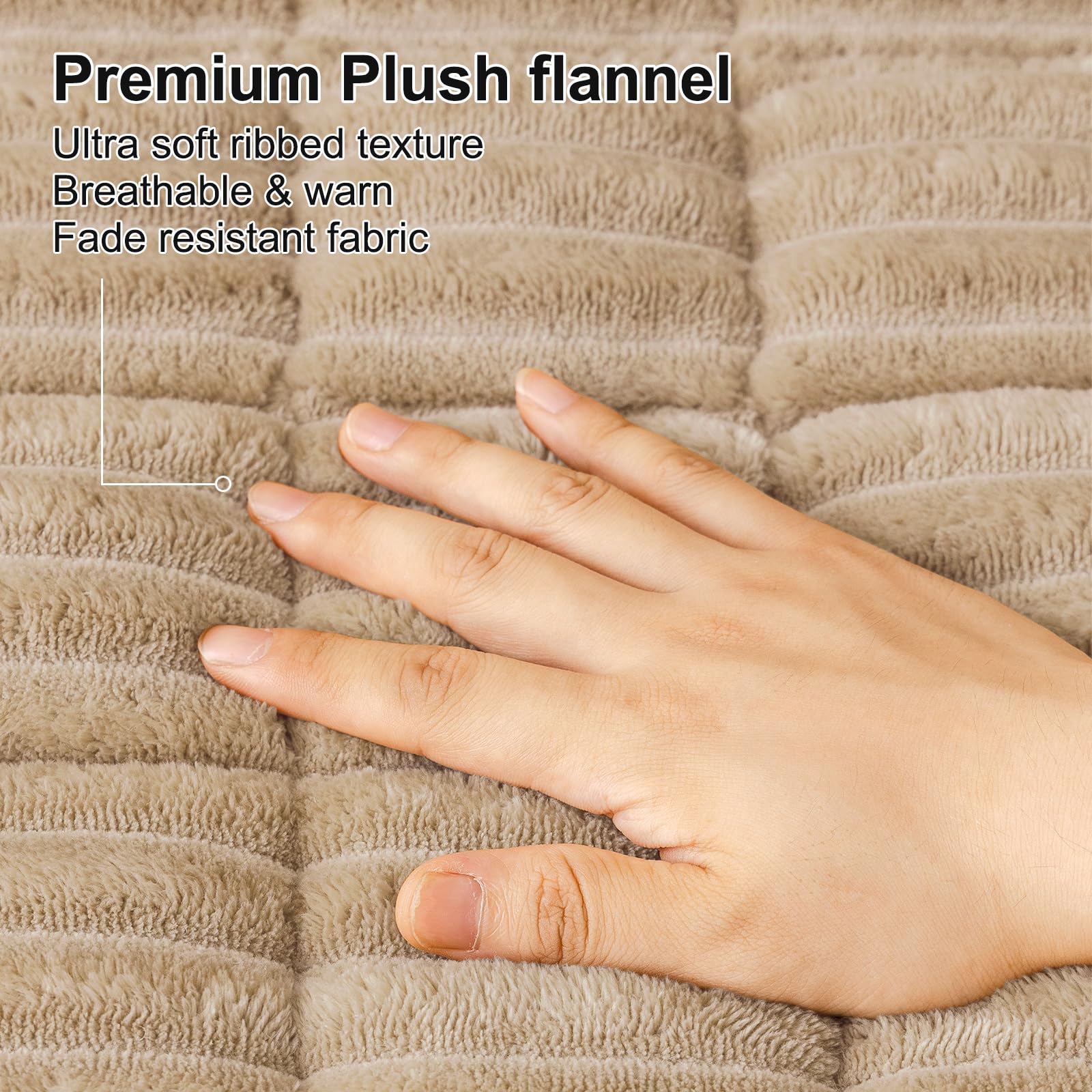 Smiry couch cover uses high‑density fabric for a soft, durable feel.