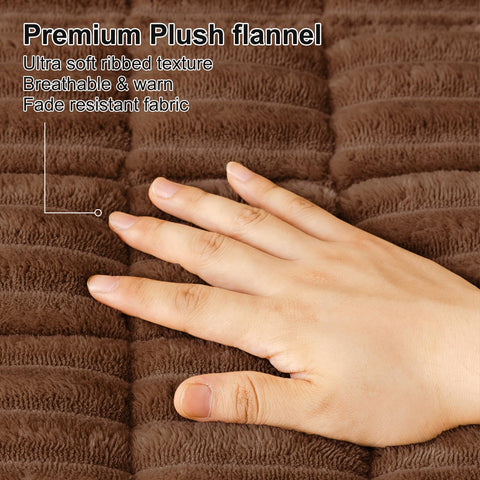 Smiry couch cover thick soft facecloth feels plush and cozy.