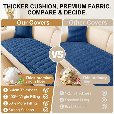 Machine-washable Smiry couch cover maintains color and fabric quality.