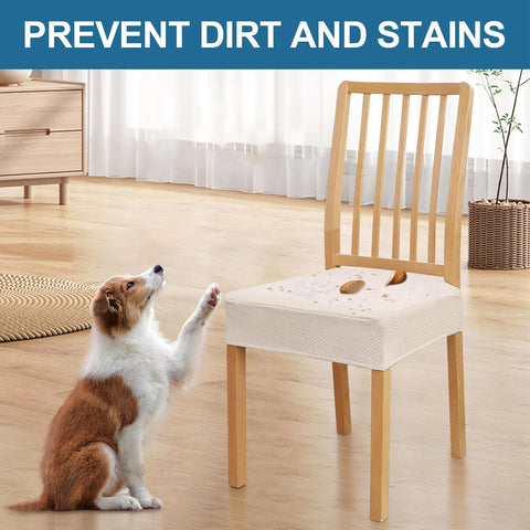 Smiry dining chair covers sized 16-19 inches fit most chairs.