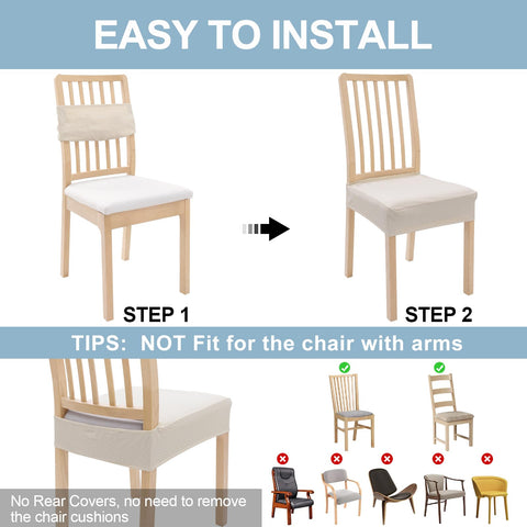 Smiry dining chair seat protector beige finish complements kitchen decor