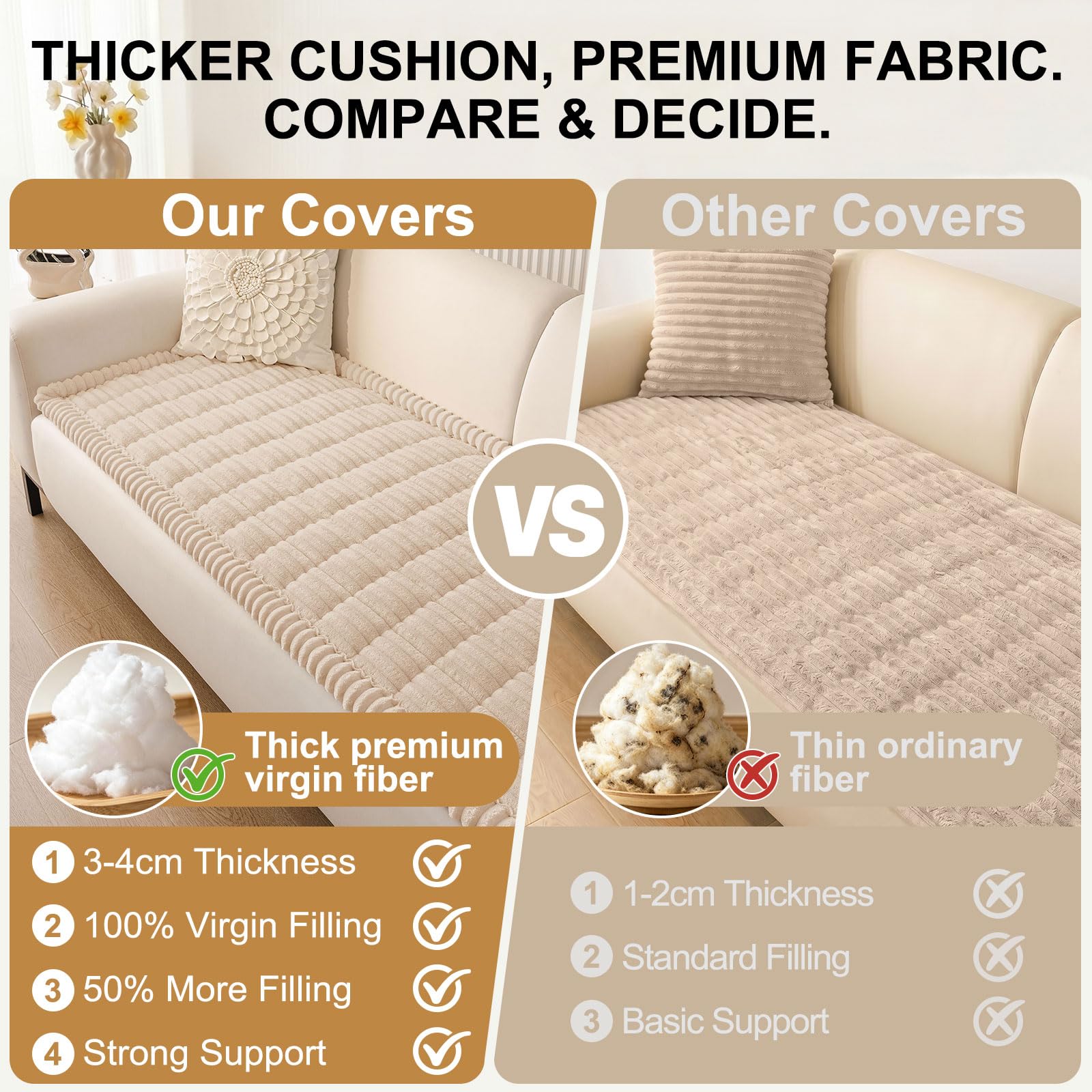 Smiry dog couch cover in action shows stability on a sofa.