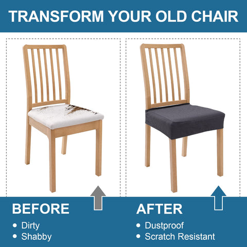 Smiry elastic-edge-secured cover demonstrates a secure, snug fit on a chair.
