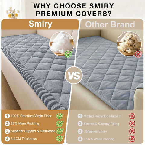 Smiry grey tone couch cover complements decor and hides fur