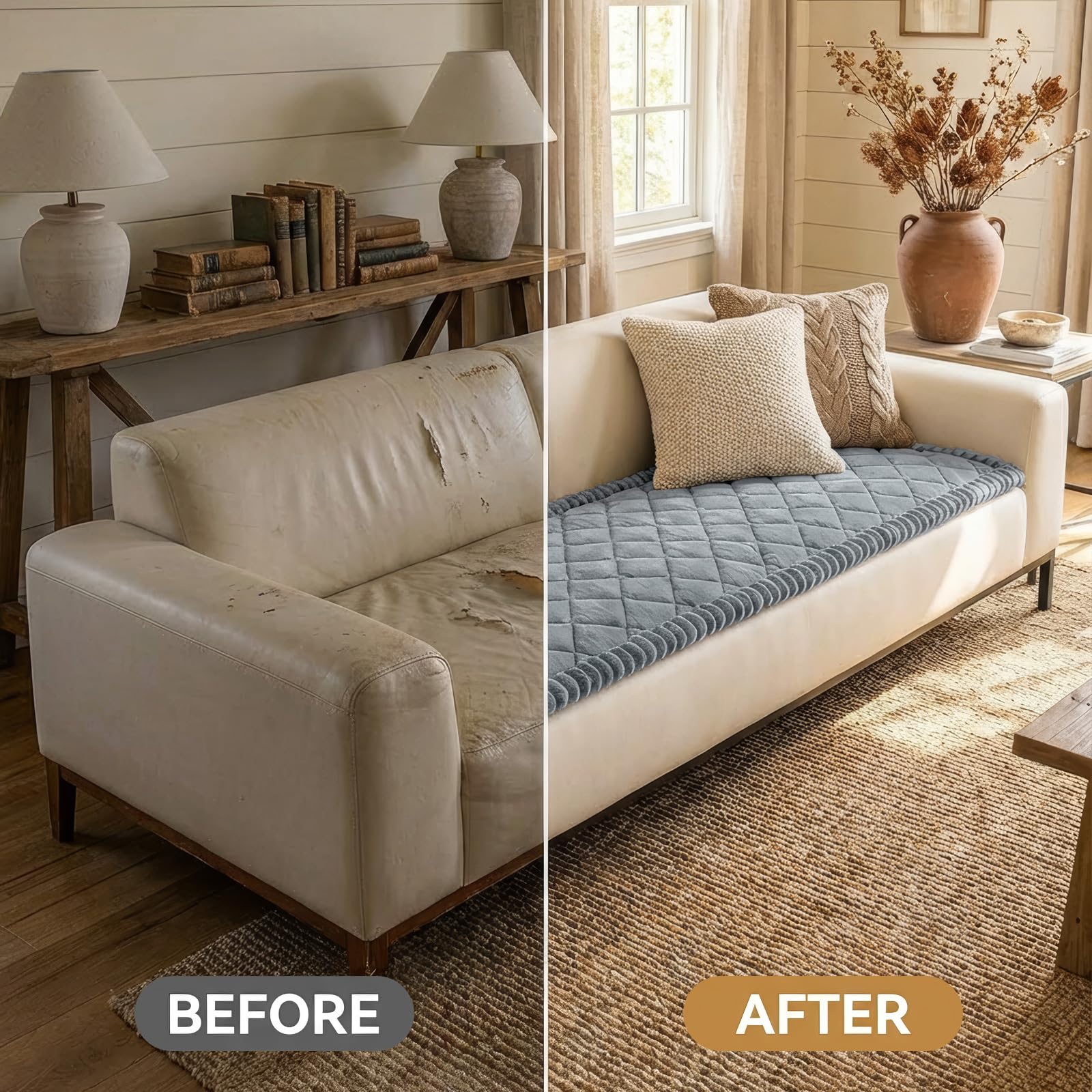 Smiry pet hair resistant fabric reduces fur on furniture