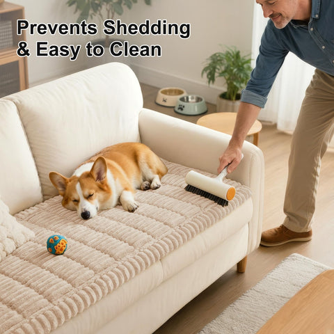 Smiry modern-style apricot couch cover complements contemporary interiors.