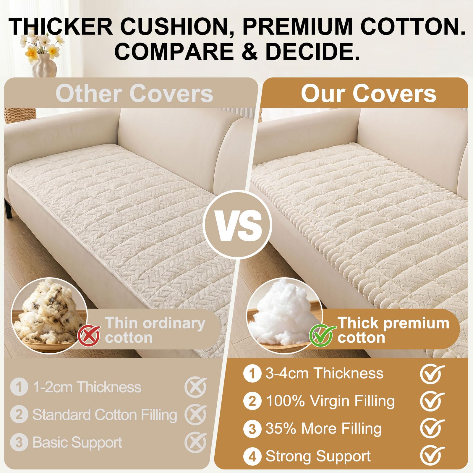 Smiry non-slip backing keeps the cover in place during play
