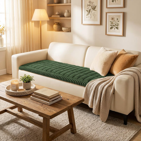 Smiry non-slip couch cover stays put during playtime