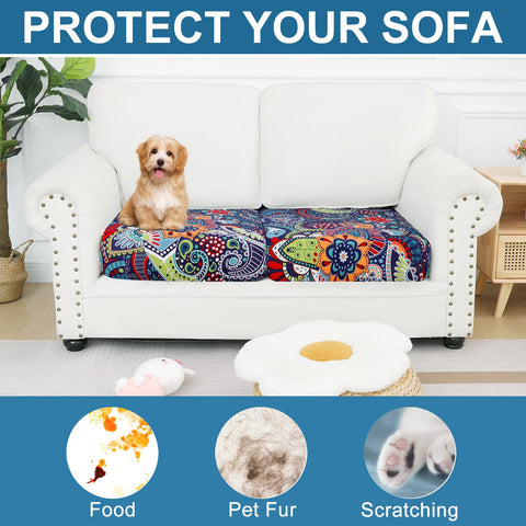 Smiry printed cushion cover designed for indoor and outdoor use across furniture styles.