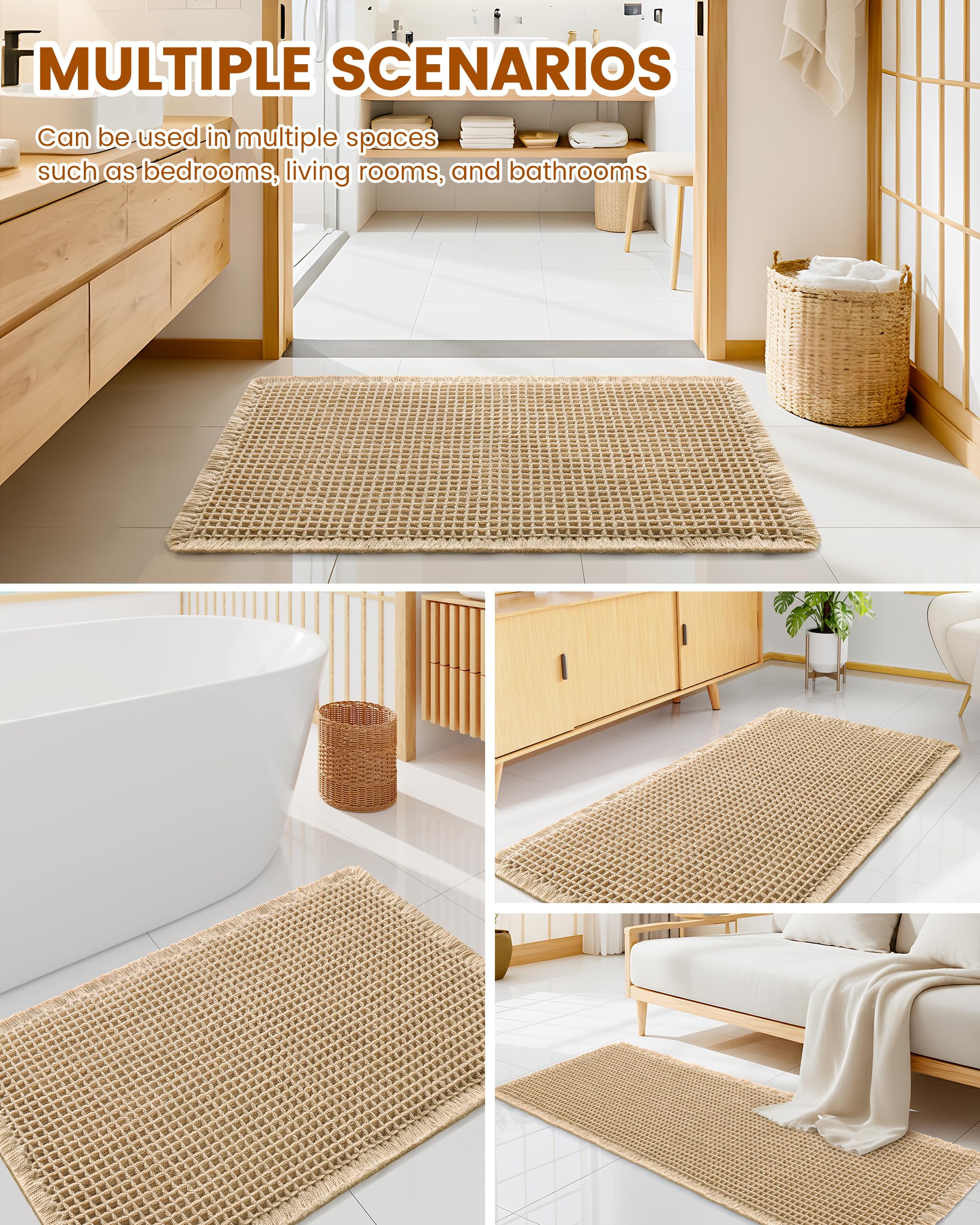 Smiry waffle mat dries quickly, reducing dampness and odor potential.