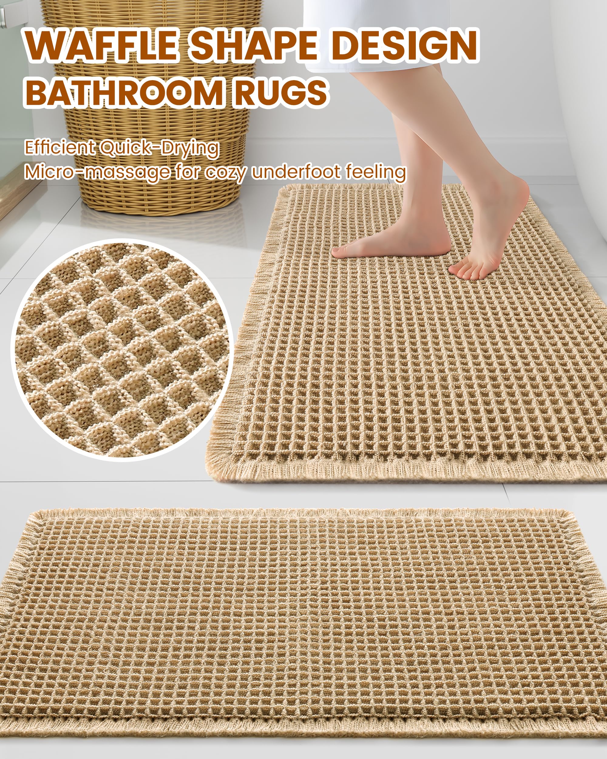 Smiry waffle texture close-up highlights quick-dry surface after a shower.