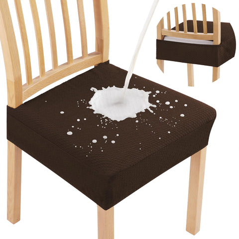 Smiry waterproof seat cover for dining chairs protects furniture from spills.