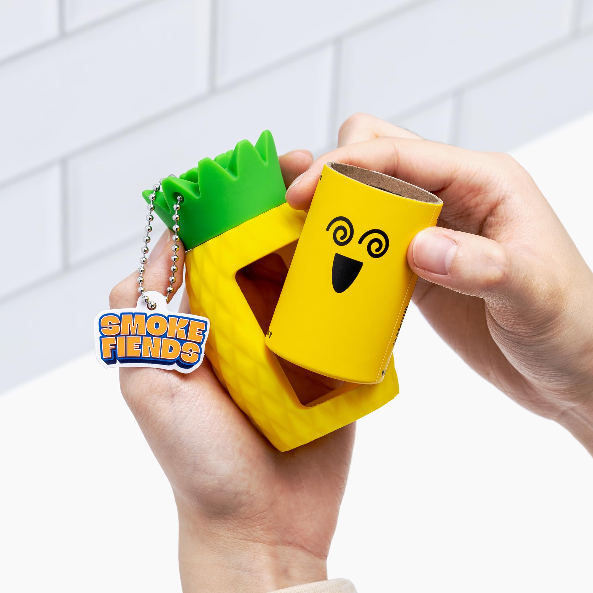 Smoke Fiends compact and trendy design with a keychain for portable purification on the go.