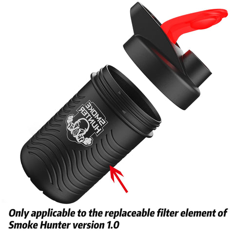 Smoke Hunter 1.0 lid screw-on setup shows quick, secure replacement.