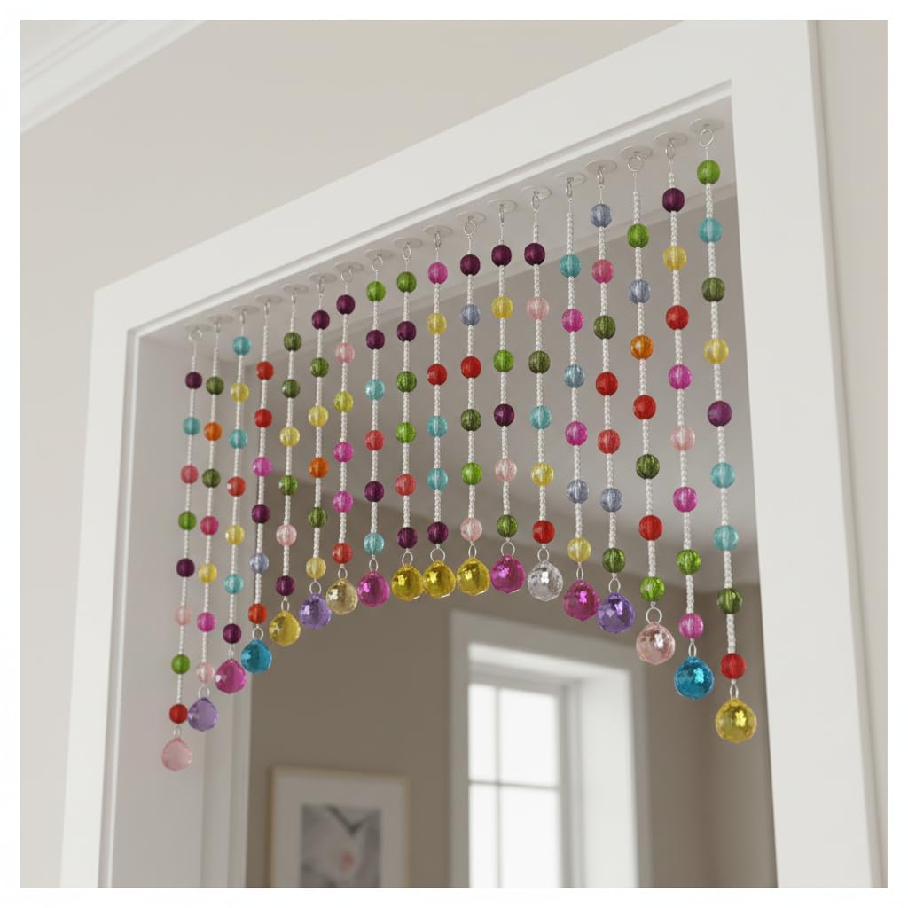 Smongdelis acrylic beads closeup reveals crystal-clear reflections and vibrant color.