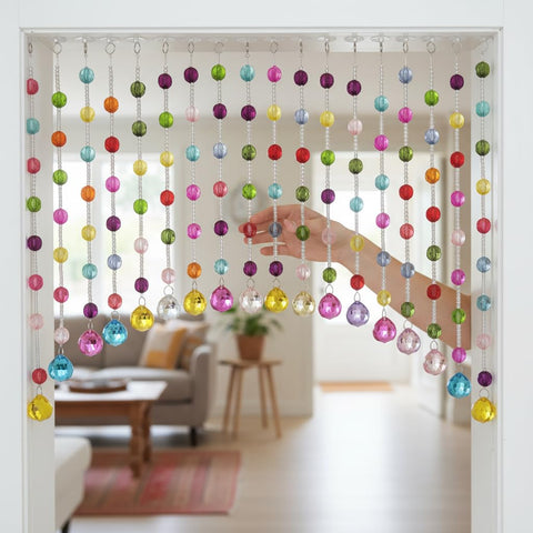 Smongdelis arch bead curtain detail highlights premium materials.