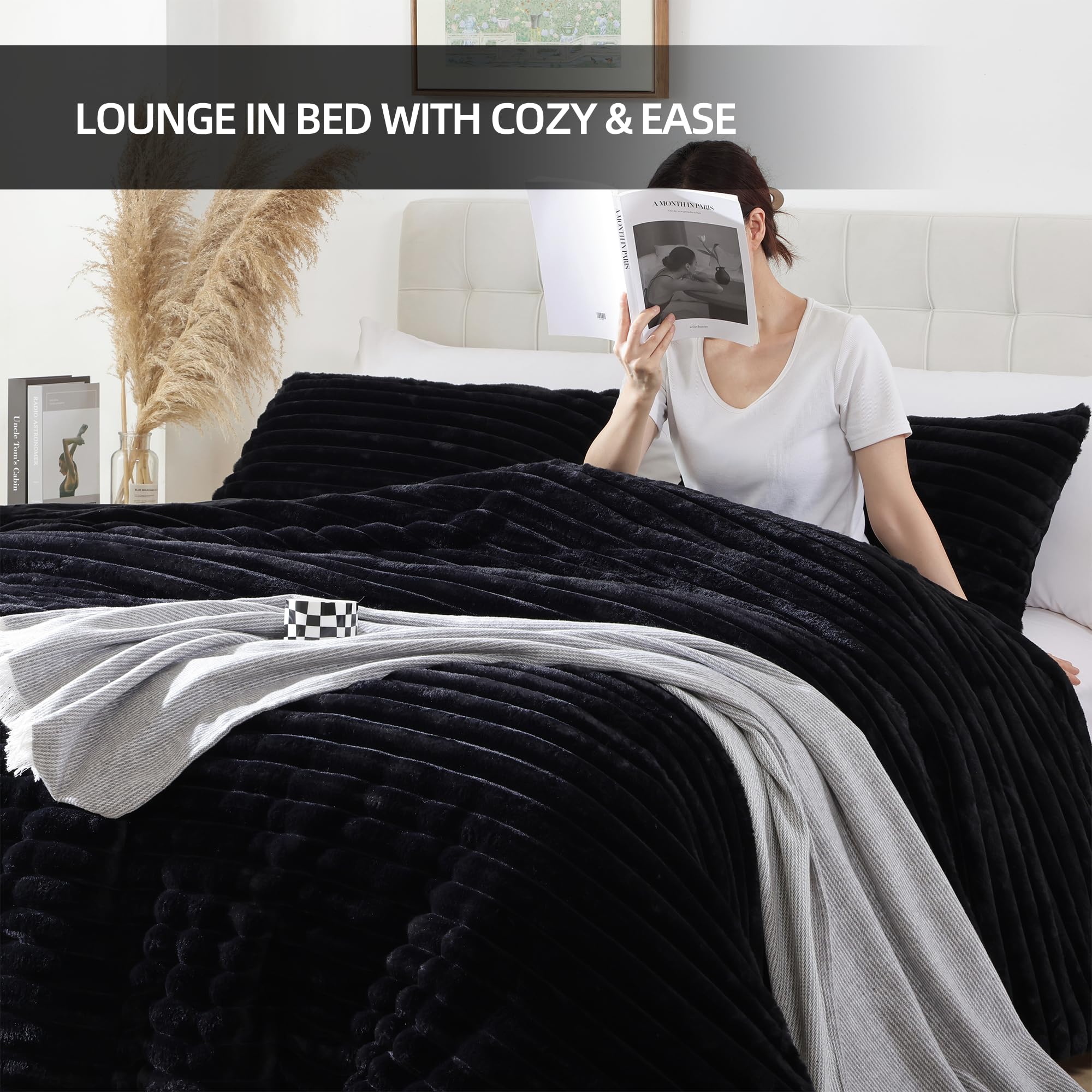 Smoofy queen pillow cases included for coordinated bedding (20x26).