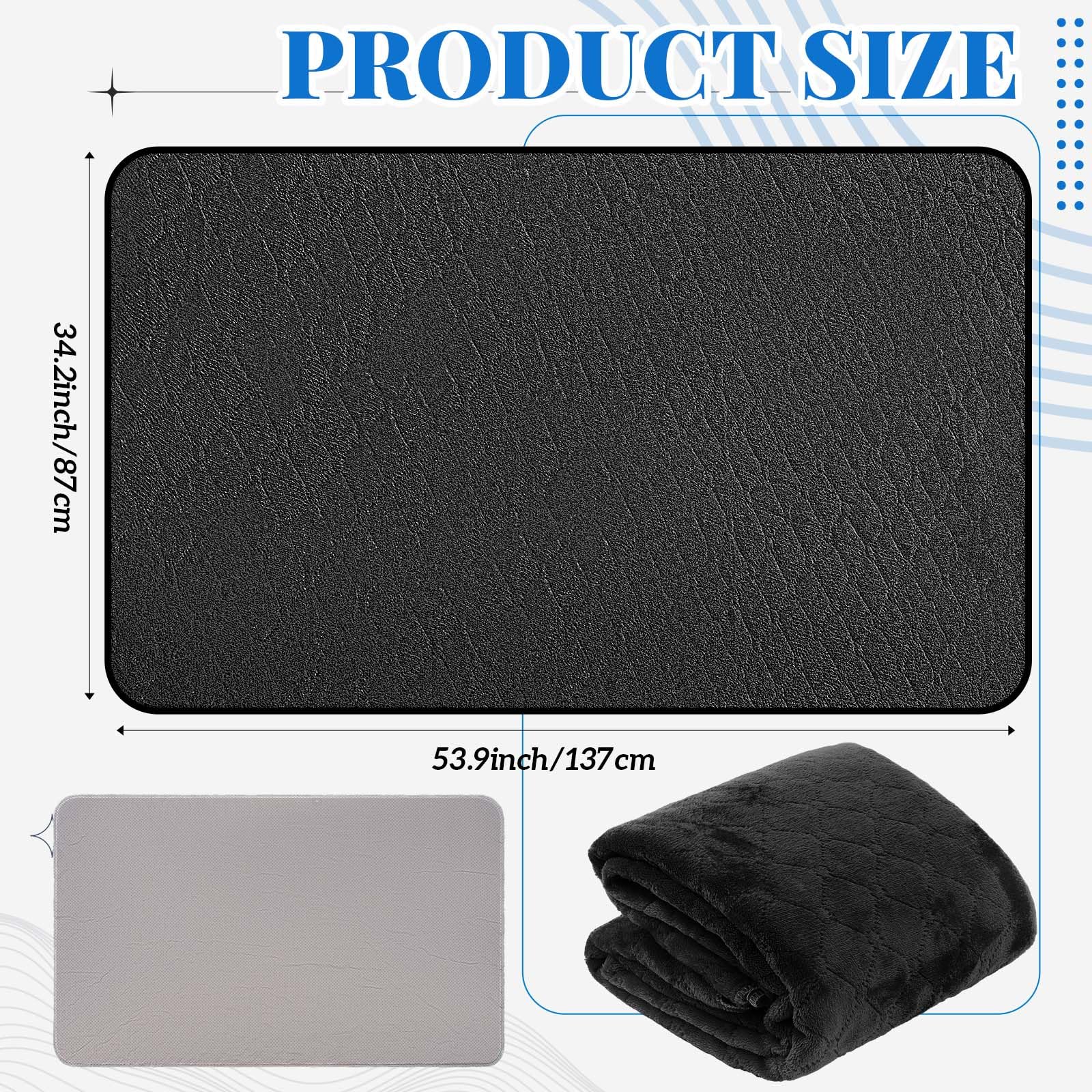 SmoothNovelty anti-slip bottom design keeps the waterproof mat in place.