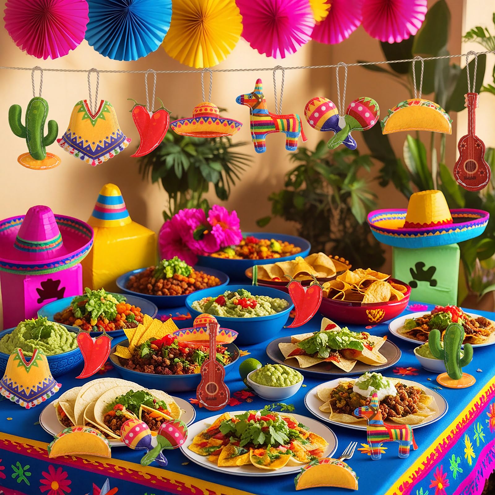 SmoothNovelty Mexican guitar ornament brings lively color to celebrations